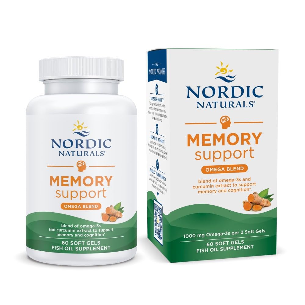 Nordic Naturals Memory Support boîte avant avec 60 gélules molles