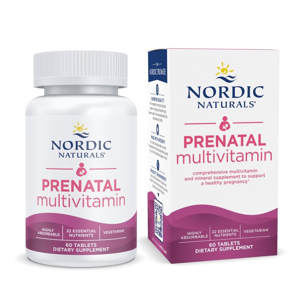 Nordic Naturals Multivitamines Prénatales 60 comprimés vue de face