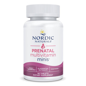 Nordic Naturals multivitamines prénatales mini comprimés 90 comprimés, vue de face