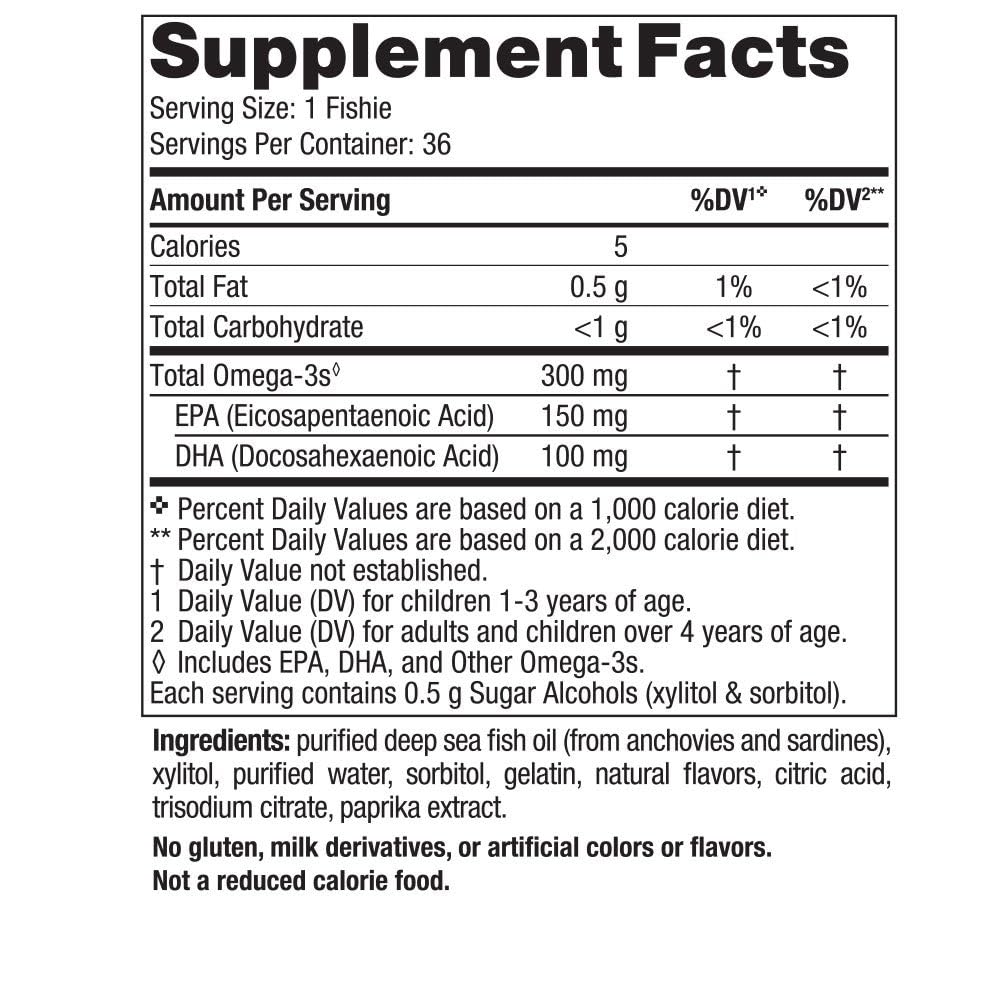 Nordic Naturals Omega-3 Gummies 300mg emballage arrière