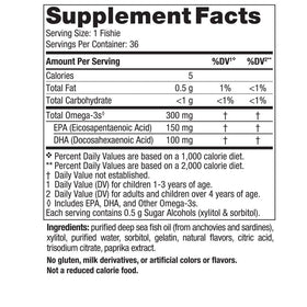 Nordic Naturals Omega-3 Gummies 300mg emballage arrière