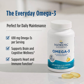 Nordic Naturals Omega-3 Huile de Poisson 690mg Citron - Étiquette du produit