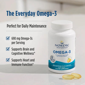 Nordic Naturals Omega-3 Huile de Poisson 690mg Citron - Gélule ouverte montrant l'huile