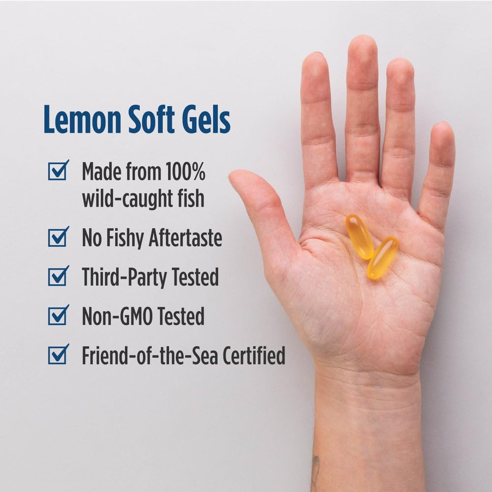 Nordic Naturals Omega-3 huile de poisson 690mg gélules citron côté