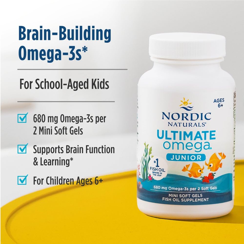 Nordic Naturals Omega-3 Junior, gélules en forme de fraise