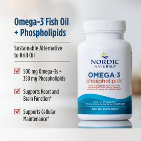 Nordic Naturals Omega-3 Phospholipides gélule ouverte montrant son contenu