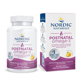 Nordic Naturals Omega-3 Postnatal 60 capsules front view