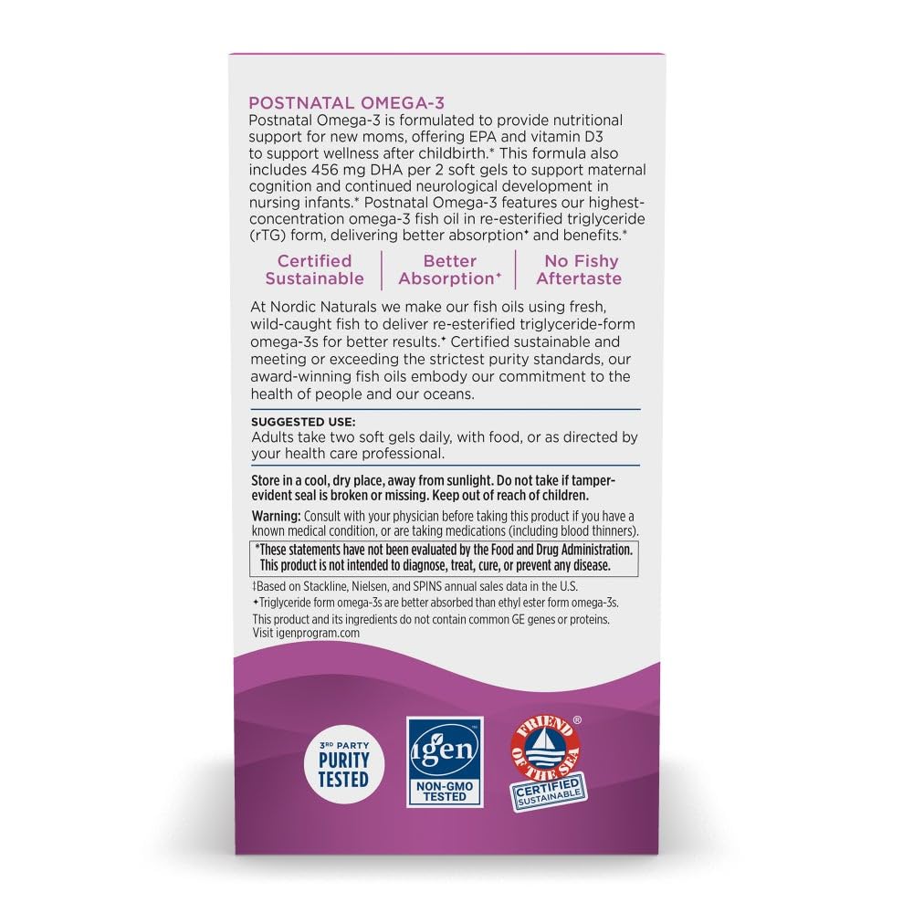 Nordic Naturals Omega-3 Postnatal in a lifestyle setting