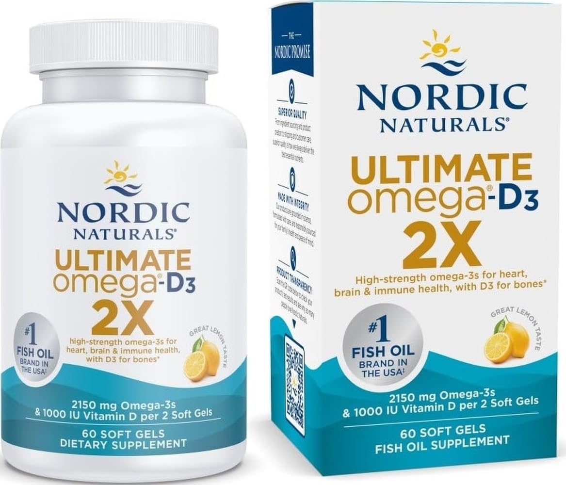 Nordic Naturals Omega 3 Ultimate 2X 2150mg EPA+DHA 60 capsules vue avant