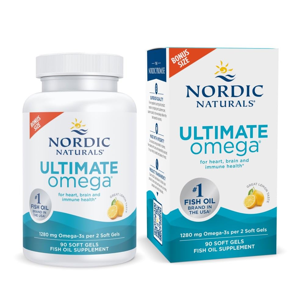 Nordic Naturals Omega-3 Ultime 1280 mg gélules souples saveur citron vue avant