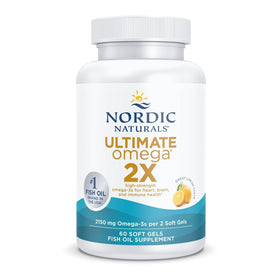 Nordic Naturals Omega 3 Ultime 2X 2150mg Huile de Poisson Citron vue de face