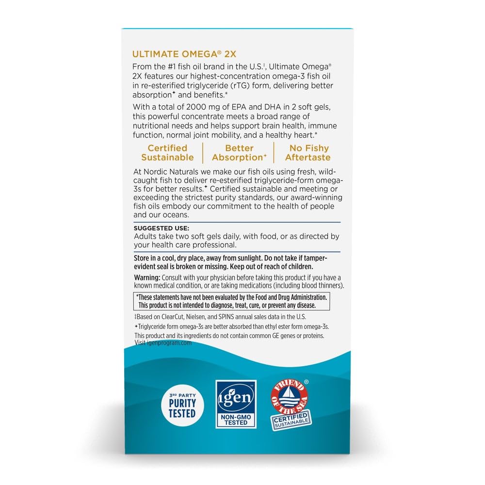 Nordic Naturals Omega 3 Ultime 2X en milieu de vie saine