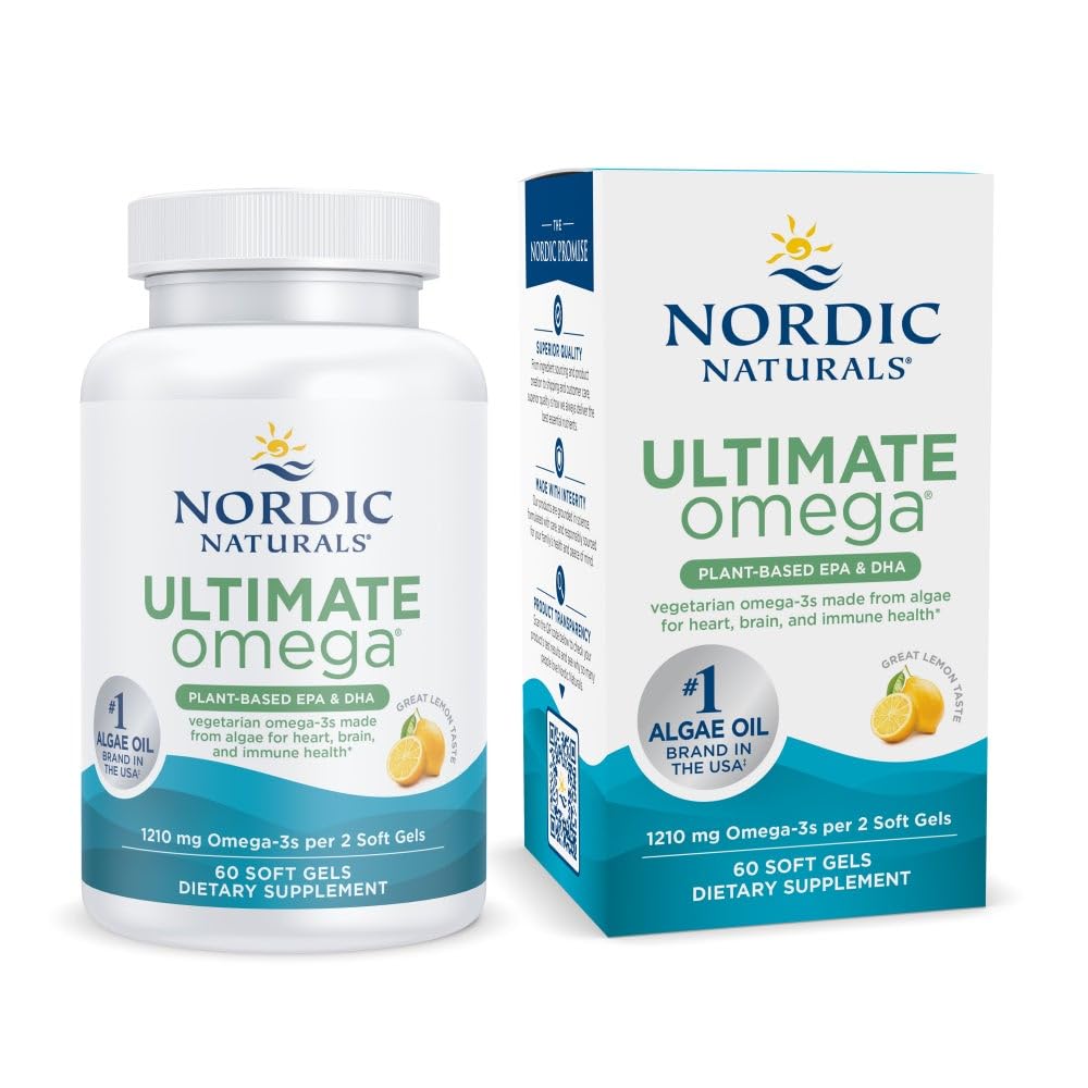 Nordic Naturals Omega-3 Végétal 1210mg EPA+DHA - boîte de 60 gélules molles