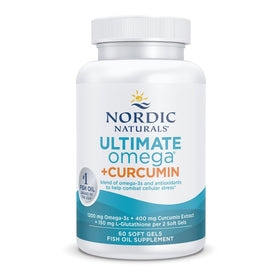 Nordic Naturals Omega Curcumin 1200mg 60 capsules front view