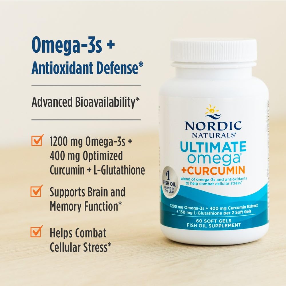 Nordic Naturals Omega Curcumin 1200mg 60 capsules packaging