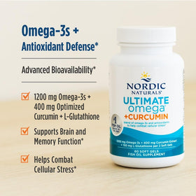 Nordic Naturals Omega Curcumin 1200mg 60 capsules packaging
