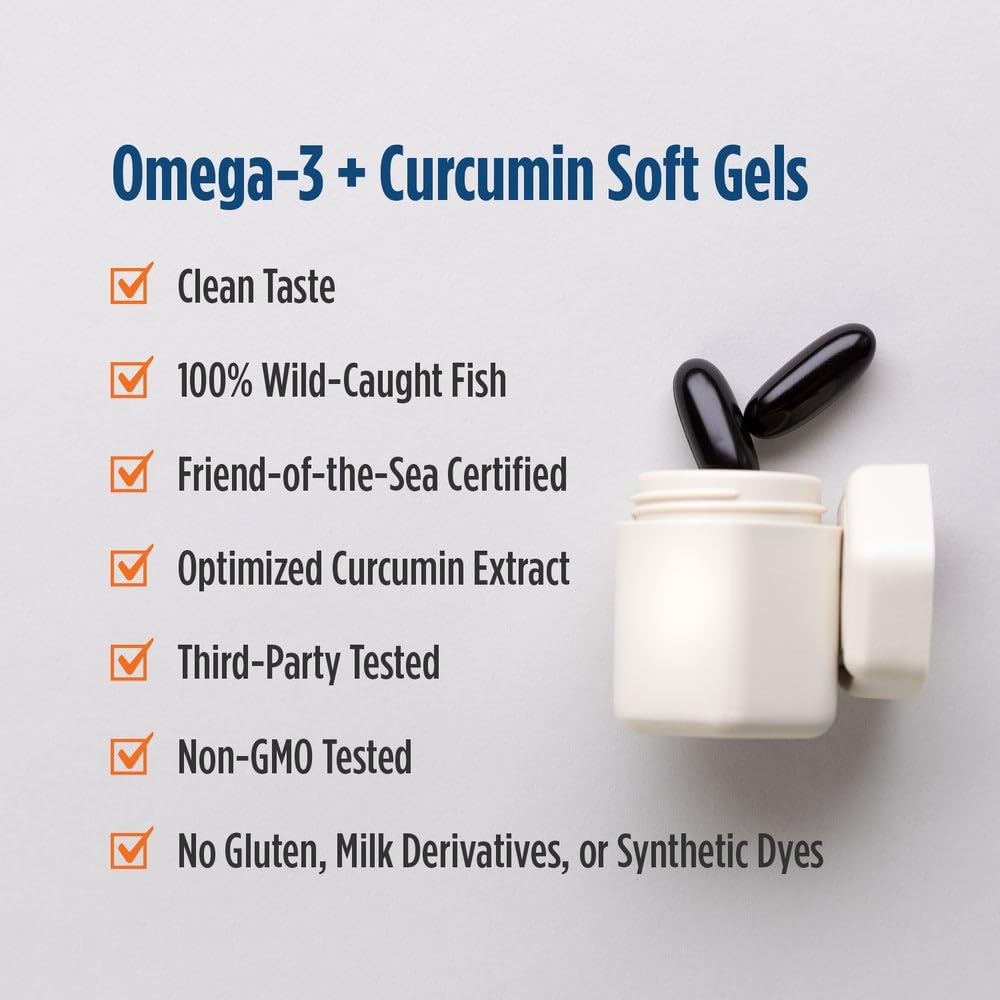 Nordic Naturals Omega Curcumin 1200mg capsules close-up