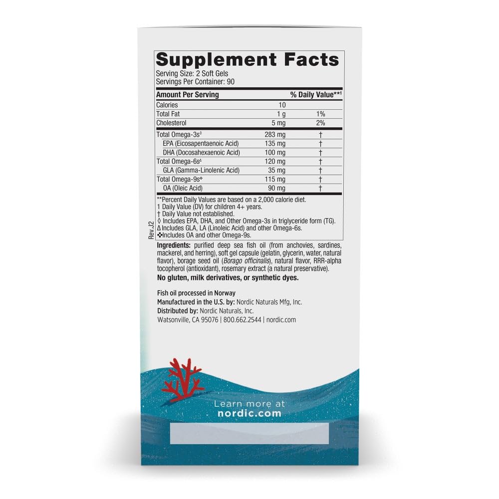 Nordic Naturals Omega Jr. Complète 180 Gélules Molles Citron emballage