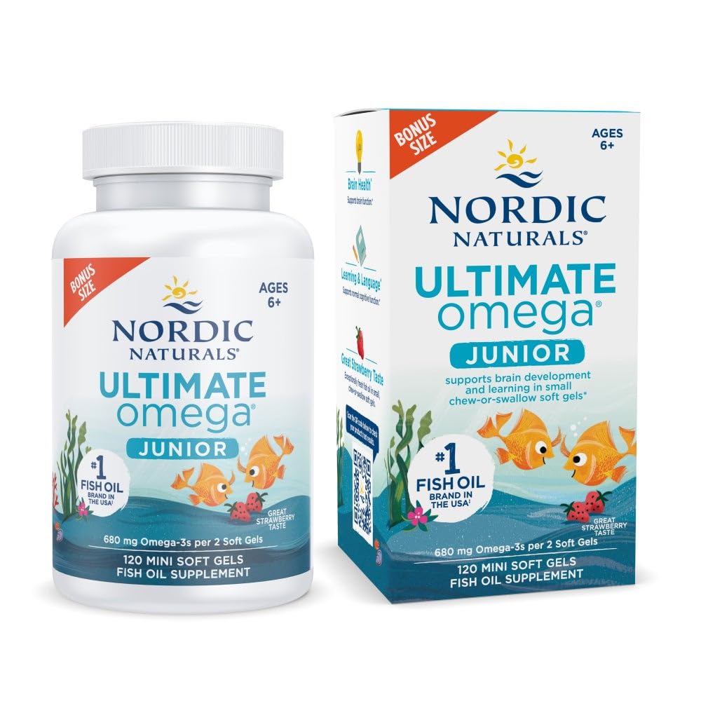 Nordic Naturals Omega Jr. Mini Gelés Fraise, boîte avant