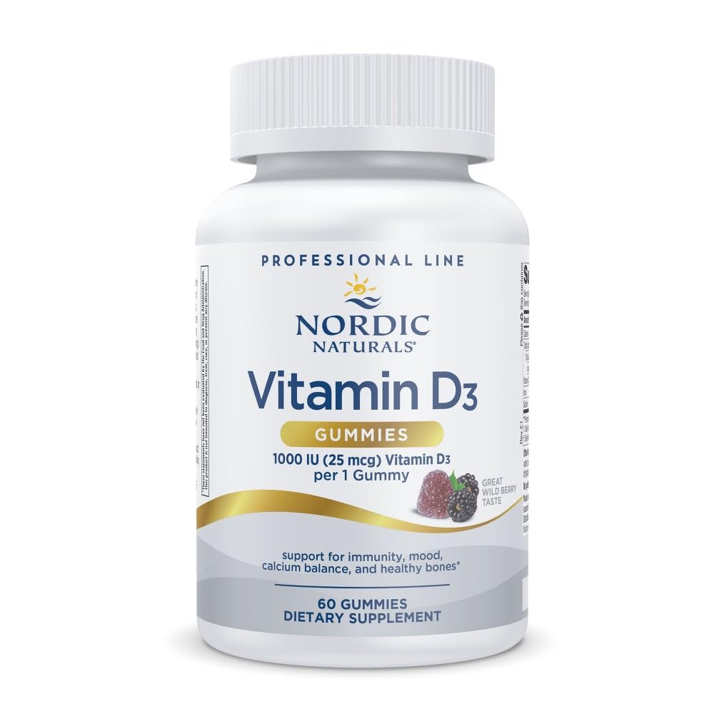Nordic Naturals Pro Vitamin D3 Gummies, baies sauvages, vue de face