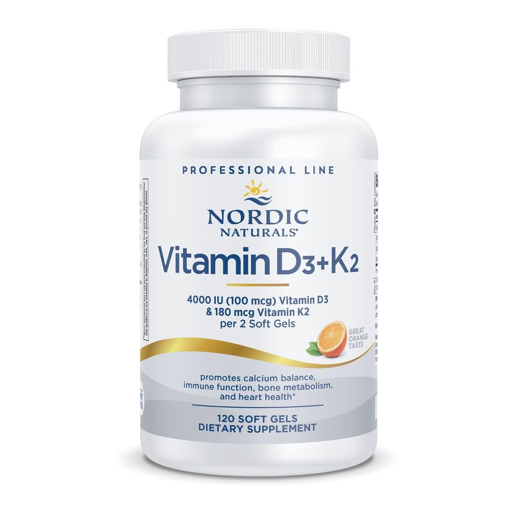 Nordic Naturals Pro Vitamin D3 + K2 4000 IU 60 gélules vue de face