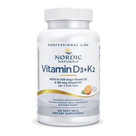Nordic Naturals Pro Vitamin D3 + K2 4000 IU 60 gélules vue de face