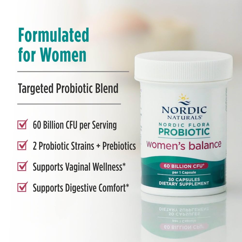 Nordic Naturals Probiotique Femmes Équilibre, capsules à l'intérieur du flacon