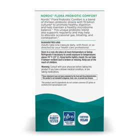 Nordic Naturals Probiotiques Flora Comfort arrière de la boîte