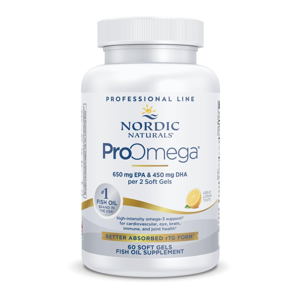 Nordic Naturals ProOmega 1280 mg Omega-3 gélules citron en boîte