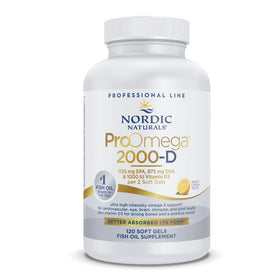 Nordic Naturals ProOmega 2000-D 120 gélules molles vue de face
