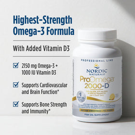 Nordic Naturals ProOmega 2000-D capsules with lemon flavor