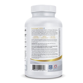 Nordic Naturals ProOmega 2000-D gélules molles ouvertes montrant leur taille