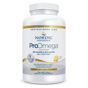 Nordic Naturals ProOmega 210 gélules souples, vue avant avec étiquette
