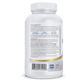 Nordic Naturals ProOmega-D gélules avec citron en arrière-plan