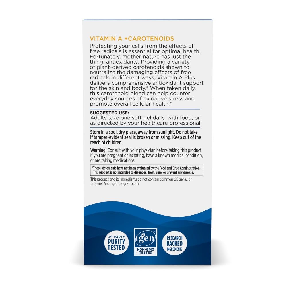 Nordic Naturals Vitamine A + Caroténoïdes gélules molles avec des ingrédients naturels