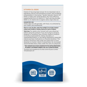 Nordic Naturals Vitamine D3 5000 IU gélules orange avec étiquette