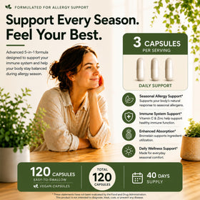 Norlevos Quercetin Complex 1000 mg capsules with a glass of water
