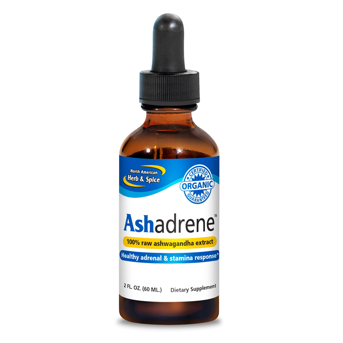 NORTH AMERICAN HERB & SPICE Ashadrene 60ml bouteille vue de face