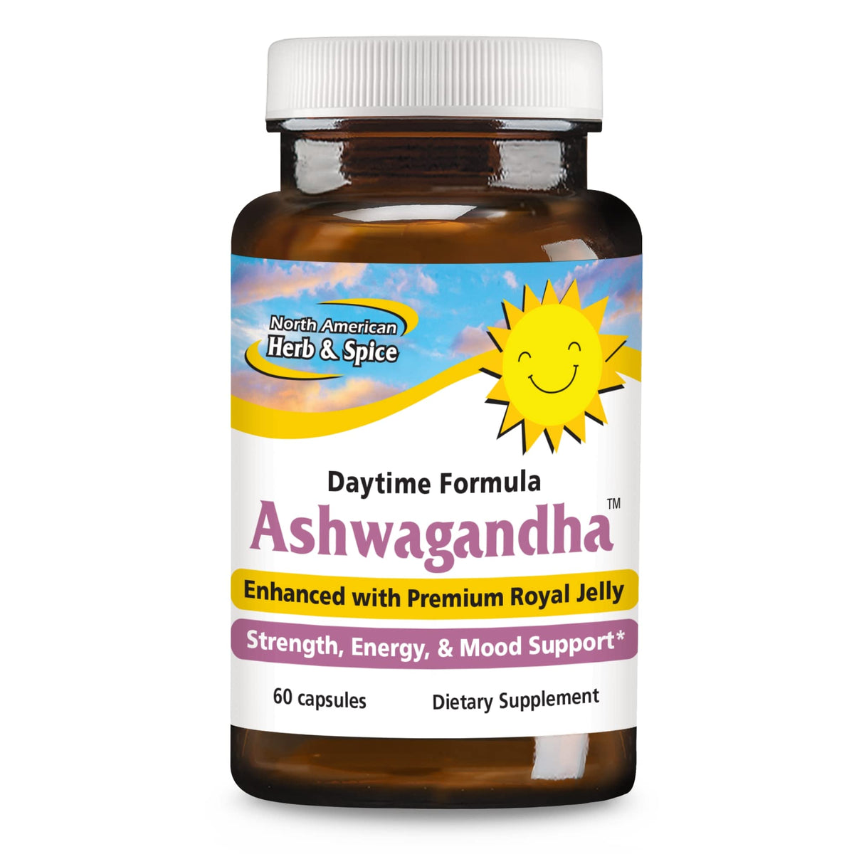 NORTH AMERICAN HERB & SPICE Ashwagandha 60 capsules vue de face