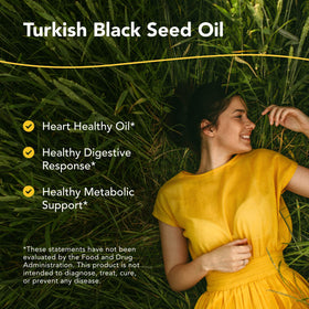 NORTH AMERICAN HERB & SPICE Huile de Graines Noires 1000 mg - vue arrière du produit