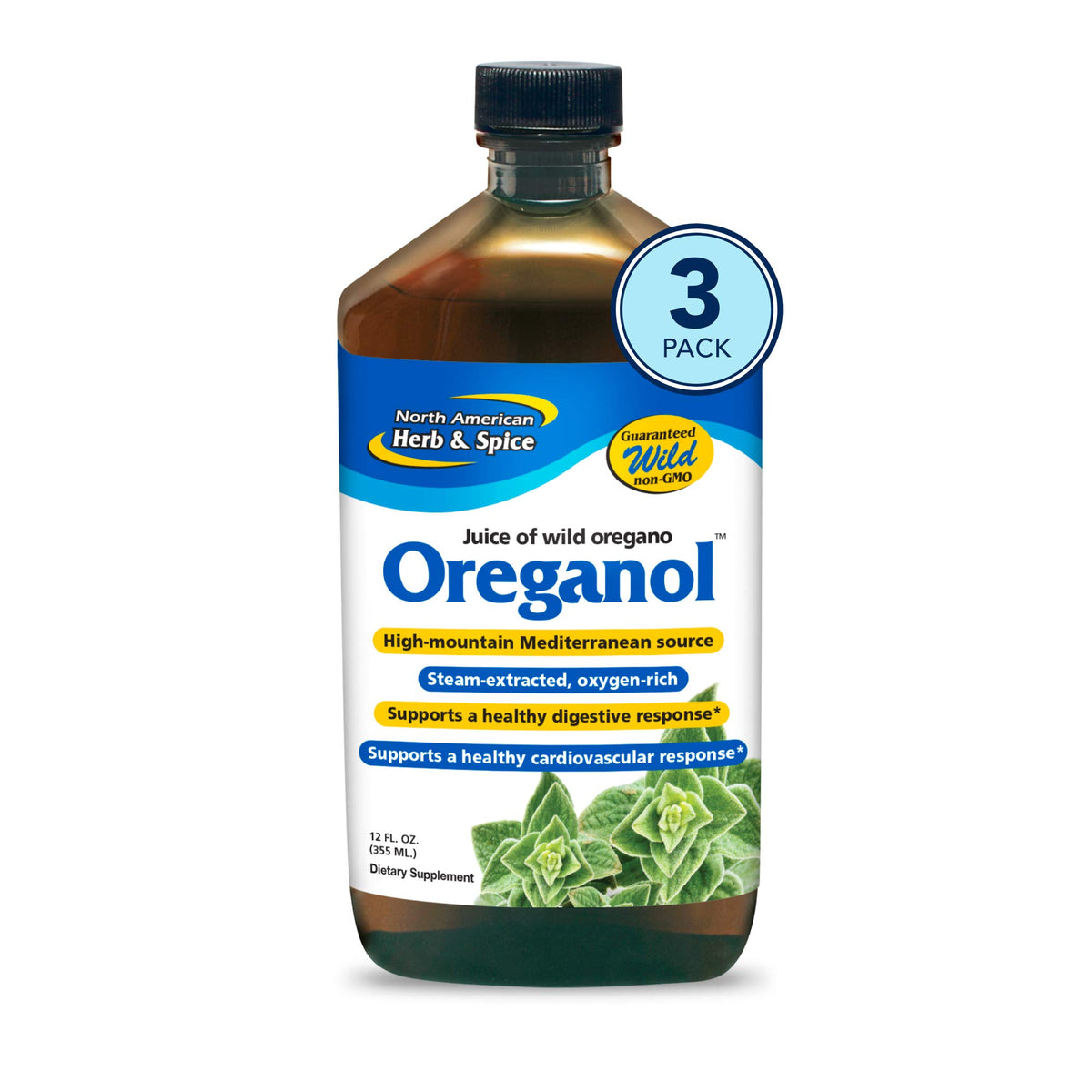 NORTH AMERICAN HERB & SPICE Oreganol P73 Jus 12 fl oz pack de 3