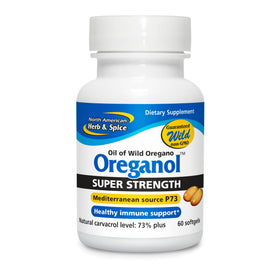 NORTH AMERICAN HERB & SPICE Oreganol P73 Super Strength 60 Softgels front view