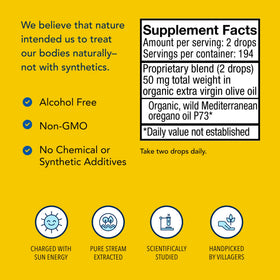 NORTH AMERICAN HERB & SPICE Oreganol Super Strength sur fond naturel
