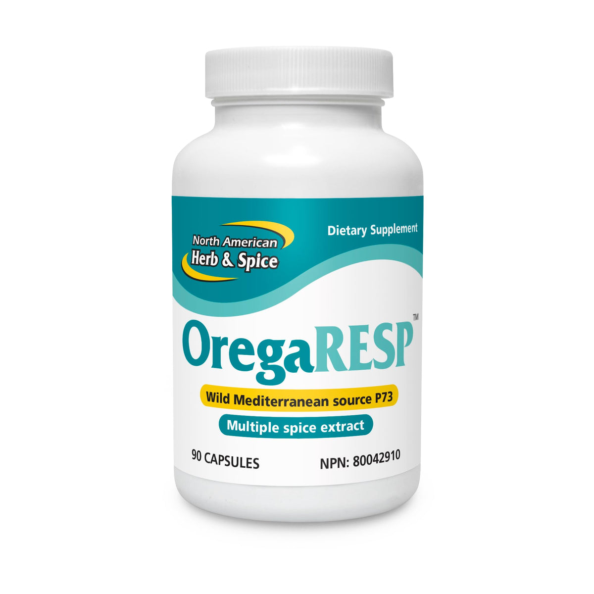 NORTH AMERICAN HERB & SPICE OregaResp 90 capsules végétales, vue de face
