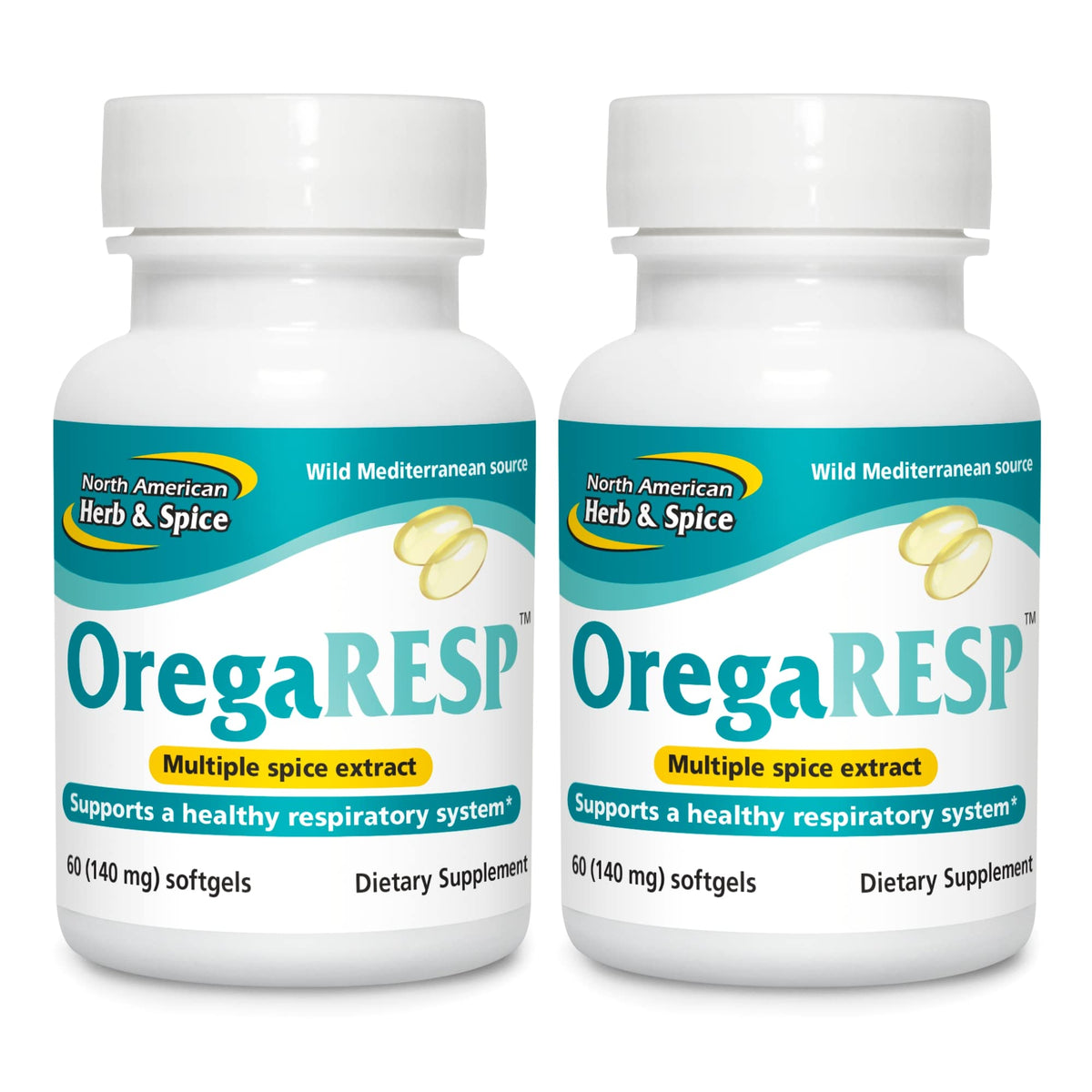 NORTH AMERICAN HERB & SPICE OregaResp P73 60 gélules molles - vue de face