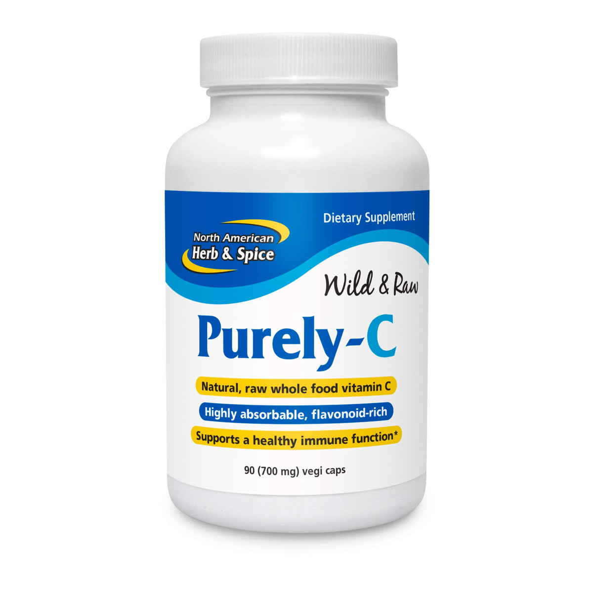 NORTH AMERICAN HERB & SPICE Purely-C 90 capsules vue de face