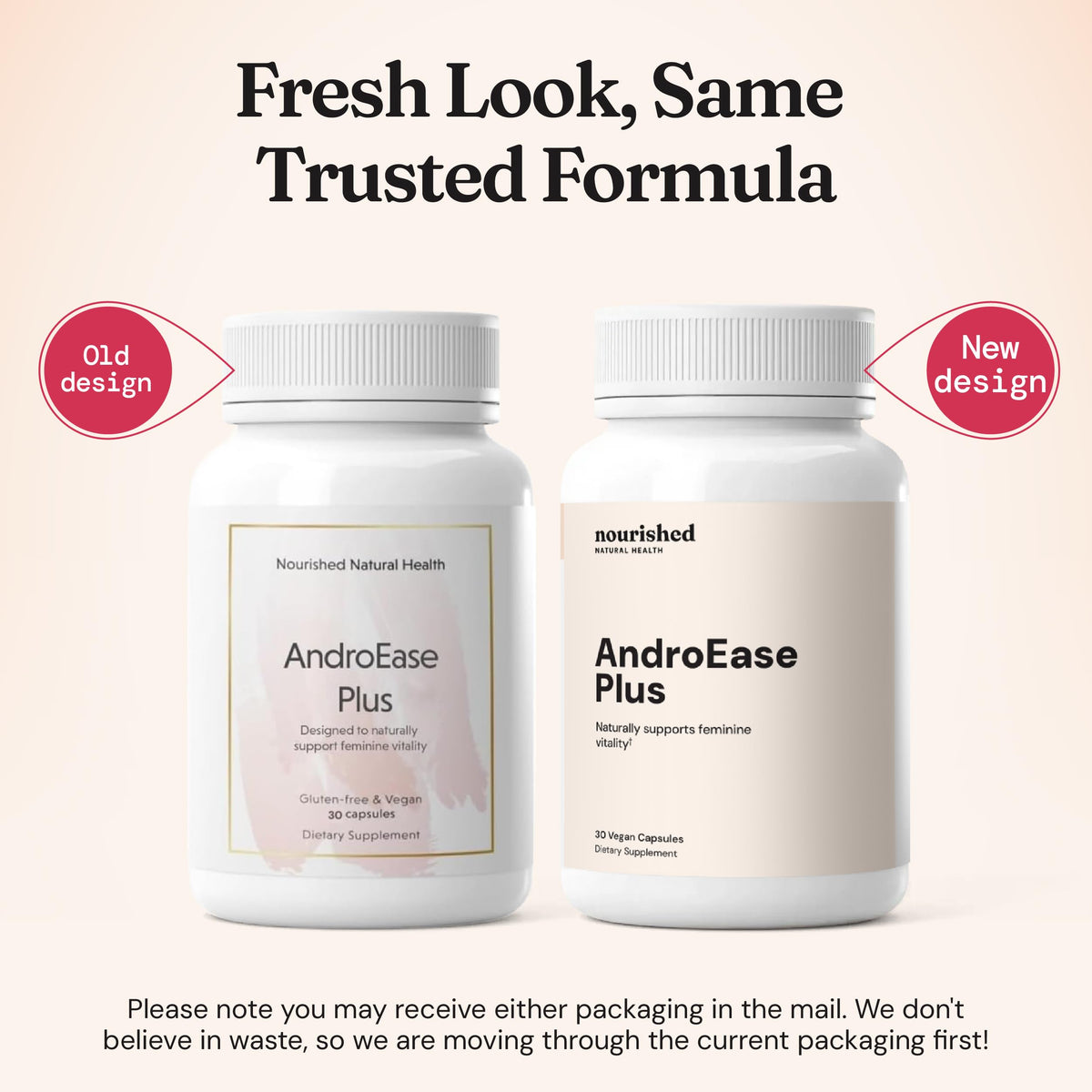 Nourished AndroEase Plus capsules prêtes à être prises