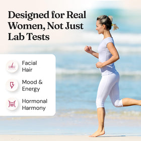 Nourished AndroEase Plus capsules sur fond blanc