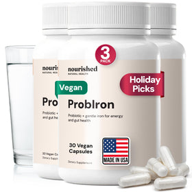 Nourished ProbIron 90 capsules vue de face