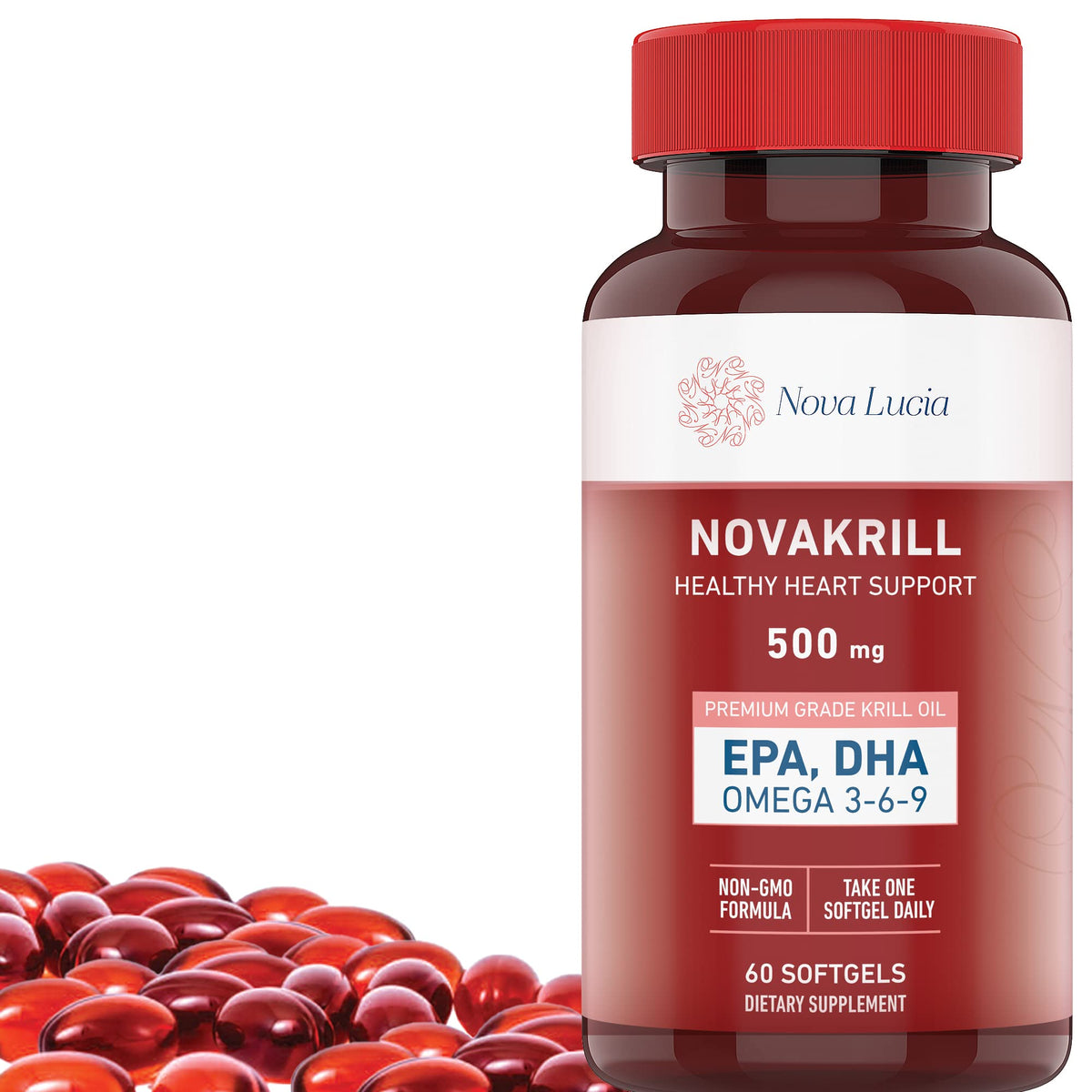 Nova Lucia Huile de Krill 1000 mg Capsules Liquides avant